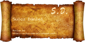 Sulcz Dániel névjegykártya